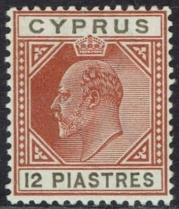 CYPRUS 1902 KEVII 12PI WMK CROWN CA