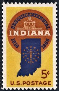 SC#1308 5¢ Indiana Statehood Issue (1966) MNH