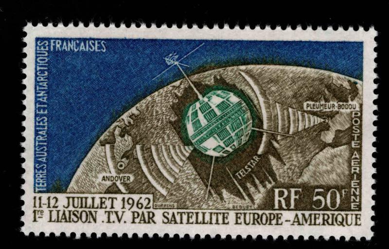 France Southern & Antarctic Territory FSAT Scott C5 MNH** 1962 Telstar satellail