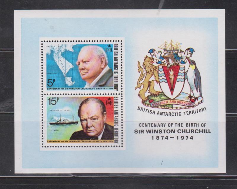 BRITISH ANTARCTIC TERRITORY Scott # 63A MNH - Winston Churchill Souvenir Sheet