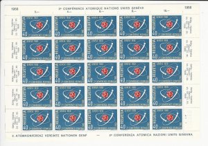 Switzerland, Postage Stamp, #369 Sheet Mint NH, 1958, JFZ