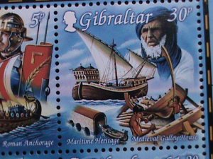 GIBRALAR 1999 SC#801a  MARITIME HAERITAGE MNH S/S  CAT. $10 VERY FINE