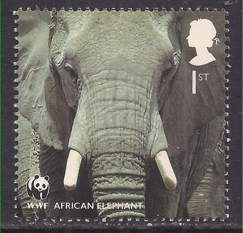 GB 2011 QE2 1st 50th Anni WWF Elephant UMM SG 3162 ( G1067 )