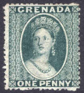 Grenada 1874 1d Bl Green Perf15 WMK LG STAR SWY SG 11 Scott 6 UN Cat £100($132)