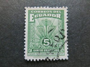 A4P47F69 Ecuador Postal Tax Stamp 1940-43 5c used-