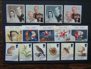 GB 1997 Royal Wedding 1997 Christmas 1998 Endangered Species sets Used