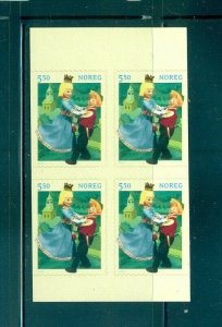 Norway - Sc# 1329a. 2002 Fairy Tales 5.5K Booklet Pane of 4. $6.00.