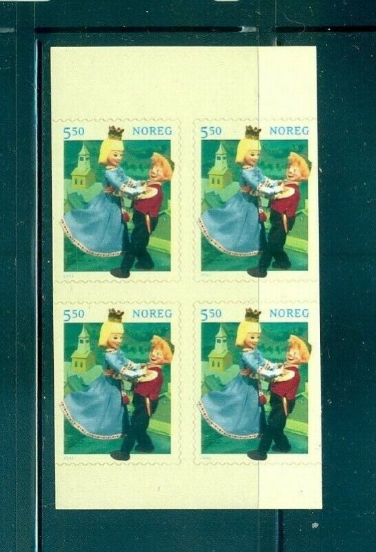 Norway - Sc# 1329a. 2002 Fairy Tales 5.5K Booklet Pane of 4. $6.00.