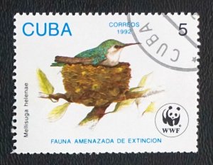 CUBA Sc# 3428 WWF HUMMINGBIRDS World Wildlife BIRDS  5c 1992 used cto