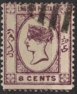 Labuan 19? (or 35) (used) 7c Queen Victoria, (dk) vio (1885 or 1892)