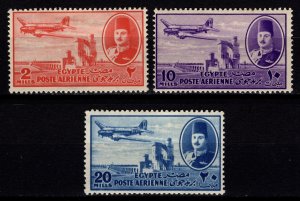 Egypt 1947 Airmail King Farouk, Delta Barrage & Dakota, Part Set [Unused]