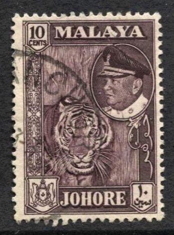 STAMP STATION PERTH Johore #163 Sultan Ismail Used 1960 CV$0.30