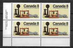 1974 Canada 641 Telephone Centenary MNH PB4