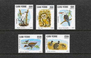 BIRDS - CAPE VERDE #436-440  MNH