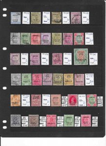 INDIA-JIND S/SHEET WITH 32 PRE-1947 STAMPS MINT/USED PTSA 47+ (r)