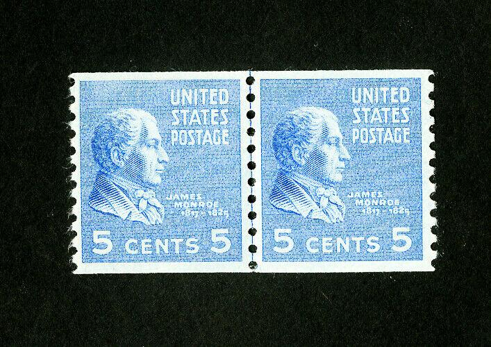 US Stamps # 845 XF/S Line Pair OG NH