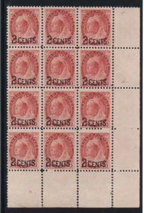 Canada #88i XF/NH Narrow Spacing Block Of 12