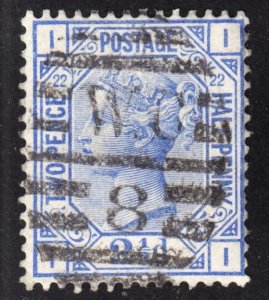 Great Britain Scott 82 plate 22 wtmk 30 F to VF used. Free...