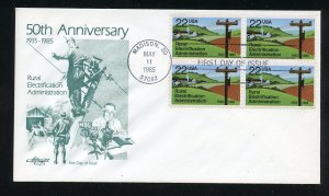 US 2144 Rural Electrification Blk ADDR Artmaster cachet FDC