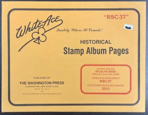 White Ace Historical Stamp Album Pages US Regular Single & Coil RSC-37 2013 NEW