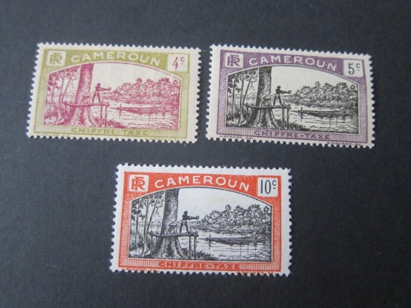 French Cameroun 1925 Sc j2-4 set MH