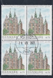 Denmark  Scott#  1351  Used Block of 4 (2006 Rosenborg Castle)