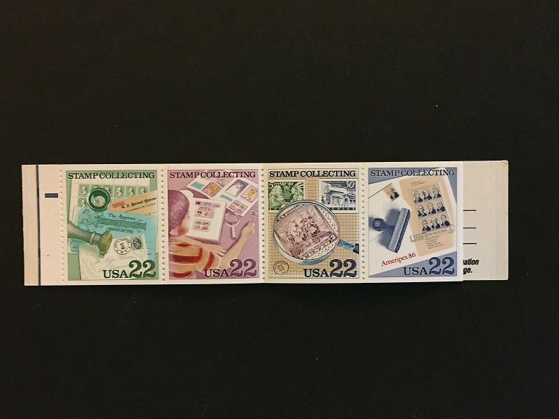 1986 Booklet 22-cent Stamp Collecting BK153, Sc#2198-2201