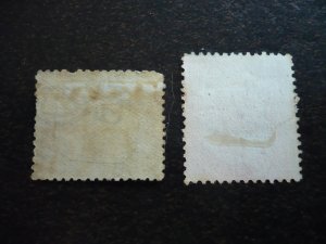 Stamps - Queensland - Scott# 101, 102 - Used Partial Set of 2 Stamps