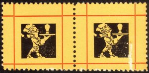 Unknown Poster stamp, The right is faulty, Left is MNH