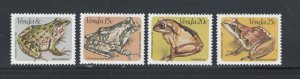 South Africa - Venda 1982 Frogs Scott # 96 - 99 MNH