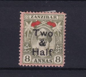 Zanzibar 1904 2 1/2A On 8A SG209 MH BP16464