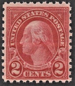 US 583 MNH VF/XF 2 Cent Washington Perforated 10