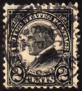 1923, US 2c, Harding, Used, CDS, Sc 610