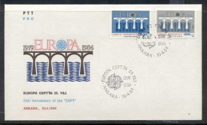 Turkey 1984 Europa Bridge FDC