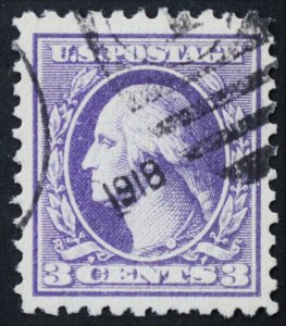 U.S. Used #530 3c Washington XF - Superb Jumbo. 1918 CDS Duplex Cancel. A Gem!