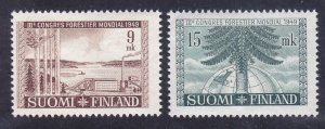 Finland 281-82 MNH OG 1949 Third World Forestry Congress Helsinki VF