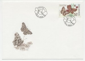 Cover / Postmark Czechoslovakia 2002 Butterfly - WWF