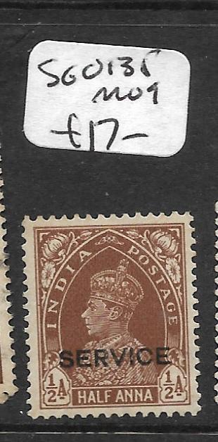 INDIA  (PP1805B)  KGVI  SERVICE 1/2A  SG O135  MOG