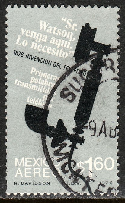 MEXICO C518, Centenary of First Telephone conversation USED. F-VF. (1336)