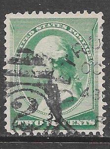 USA 213: 2c Washington, used, F-VF