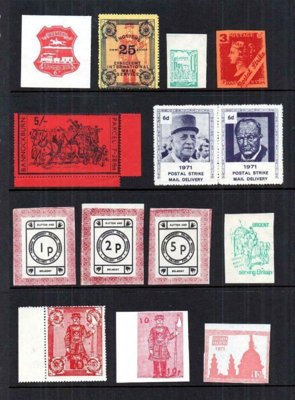 1971 STRIKE POST: COLLECTION OF STRIKE POST STAMPS 