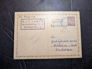 1941 Bohemia and Moravia KLV Camp Postcard Cover to Mulheim Germany