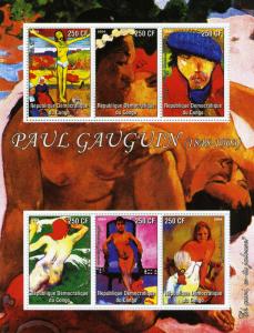 Congo RD 2004 PAUL GAUGUIN Paintings Sheet Perforated Mint (NH)