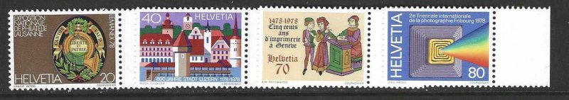Switzerland 652-655  MNH  SC $3.05