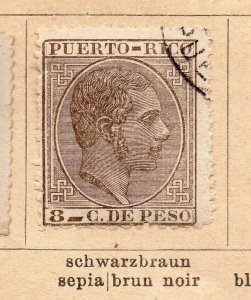 Puerto Rico 1882 Early Issue Fine Used 8c. NW-239160