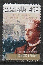 2001 Australia - Sc 1932 - used VF - 1 single - Edmund Barton