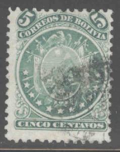 Bolivia Scott 15 Used Eleven star perf 12 CV $6