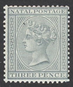 Natal Sc# 69 MH 1889 3p gray Queen Victoria