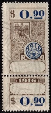 1916 Argentina Revenue Municipality of the Capital (Buenos Aires) Lot/15