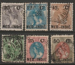 Netherlands Indies 1900 Sc 31-36 set used